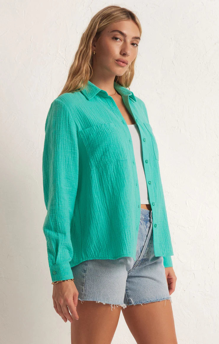 Kaili Button Up Gauze Top