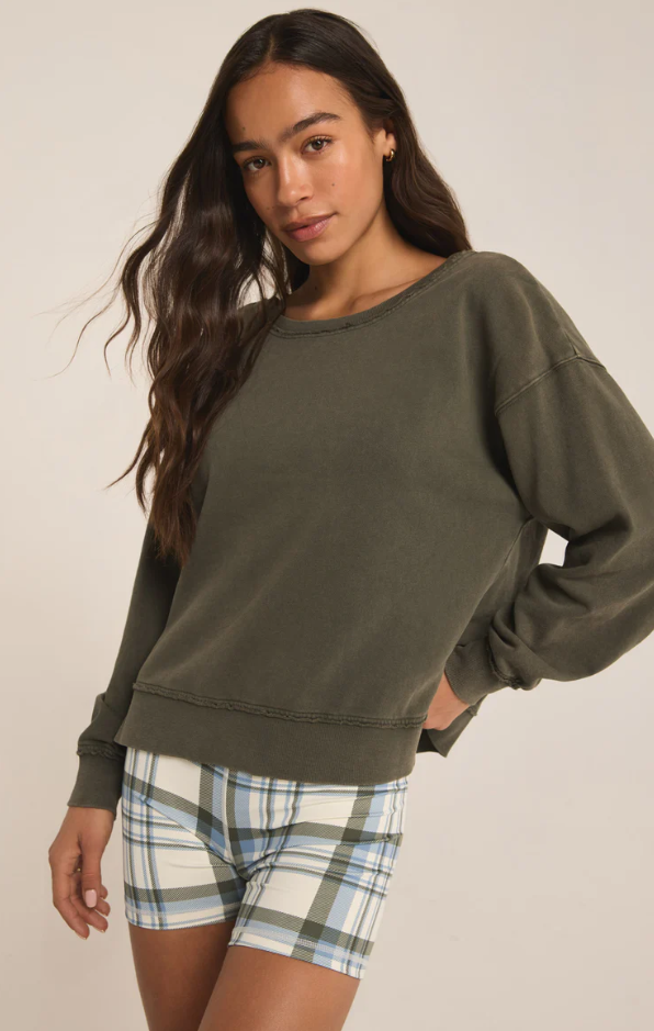Reversible Washed Sweatshirt