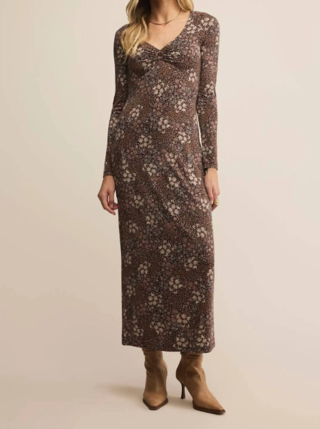 Exhale Sable Floral Midi Dress