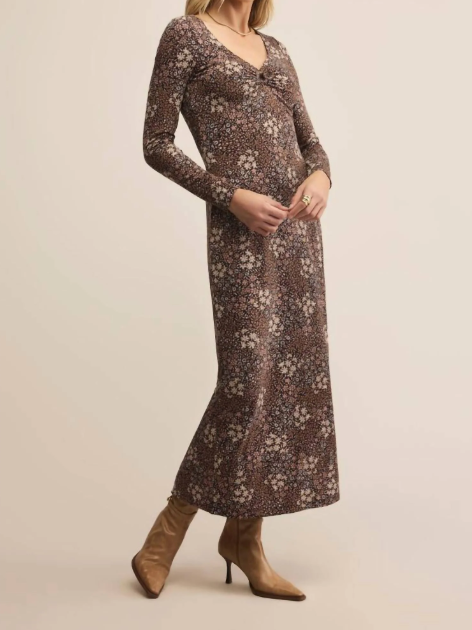 Exhale Sable Floral Midi Dress