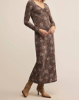 Exhale Sable Floral Midi Dress