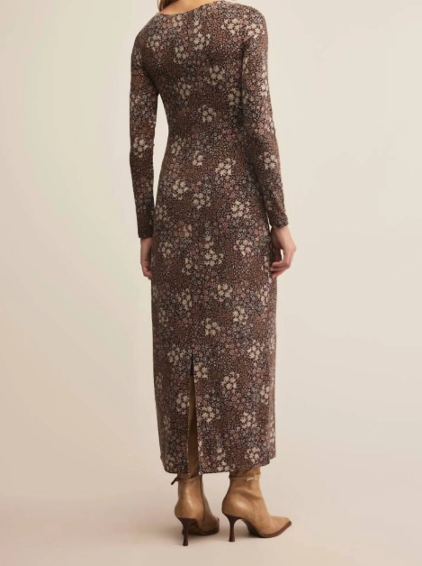 Exhale Sable Floral Midi Dress
