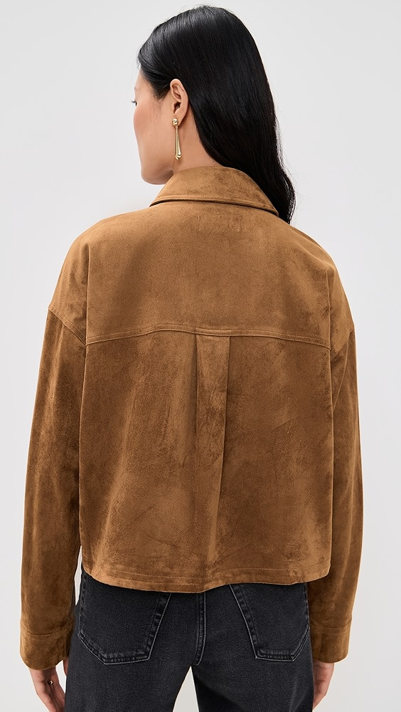All Day Cropped Suede Jacket