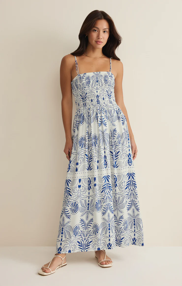 Nadine Palm Maxi Dress