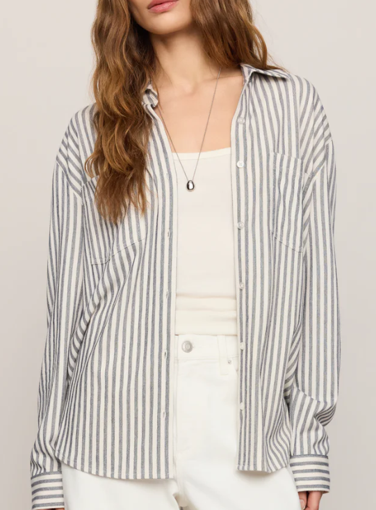 Reese Button Up Stripe Top