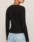 Albany Waffle Button Up Top