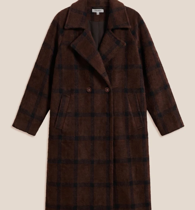 Crosby Plaid Cocoon Coat