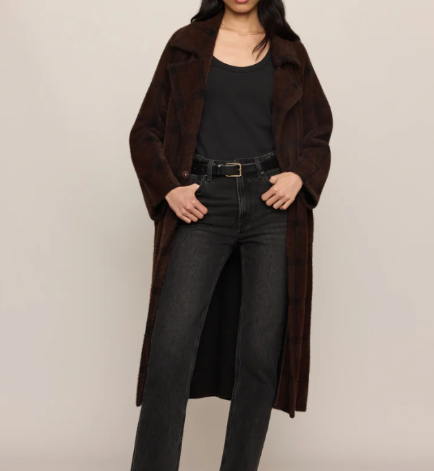 Crosby Plaid Cocoon Coat