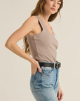 Sirena Rib Tank - Heather Taupe