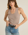 Sirena Rib Tank - Heather Taupe