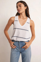 Load image into Gallery viewer, Vagabond Twin Stripe Tank White