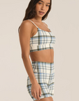 Shine Plaid Bra