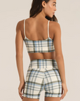 Shine Plaid Bra