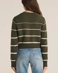 Milan Stripe Sweater - Grape Leaf