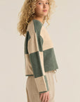 Rosi Blocked Sweater - Palm Green