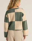 Rosi Blocked Sweater - Palm Green