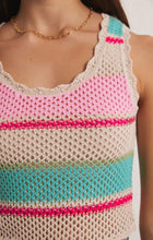 Load image into Gallery viewer, Sol Stripe Sweater Tank Natural