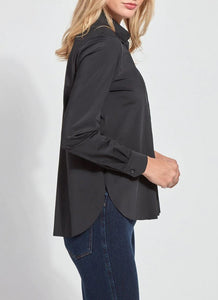 Black Connie Slim Button Down Shirt
