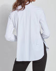 White Connie Slim Button Down Shirt