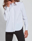 White Connie Slim Button Down Shirt