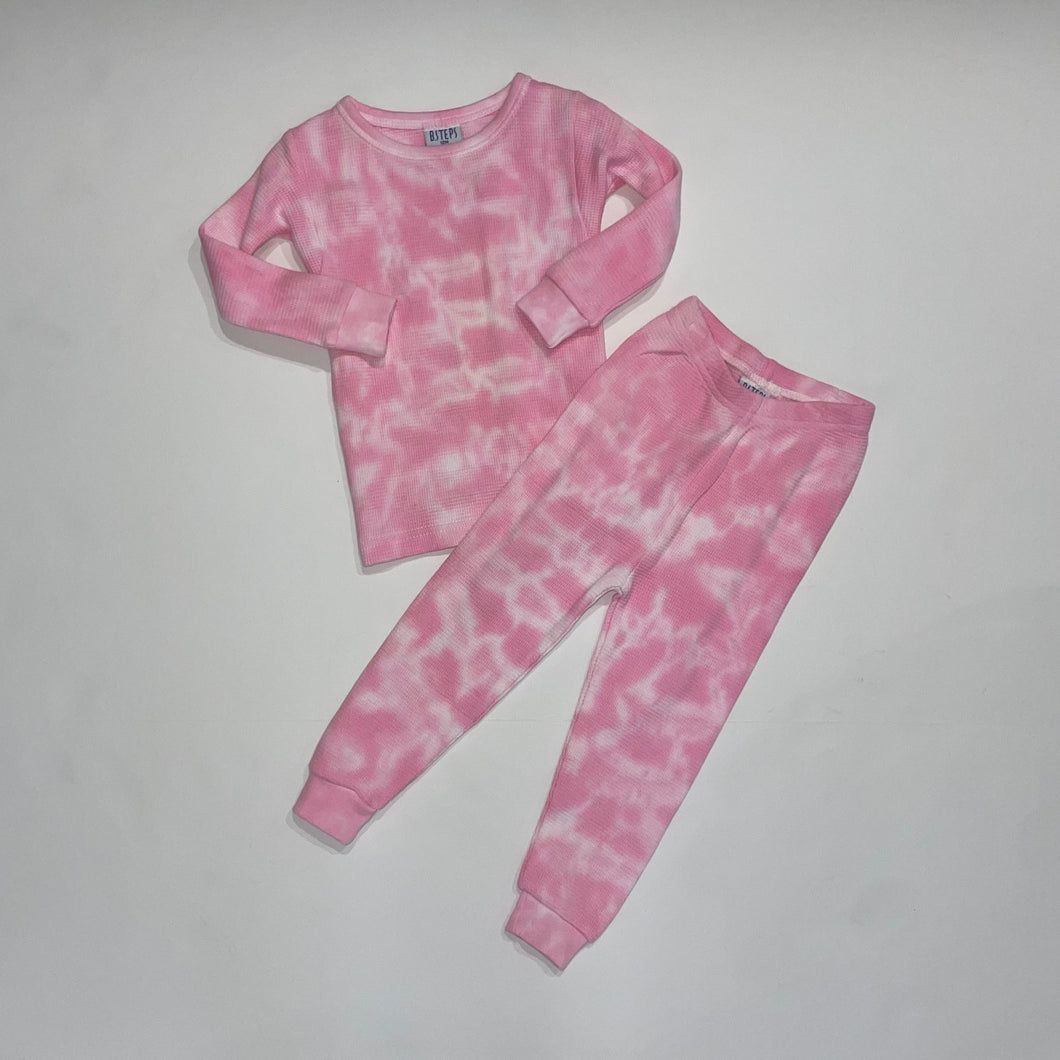 Bubblegum Pink Tie-dye Thermal Pajama