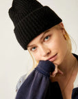 Black Harbor Marled Ribbed Beanie