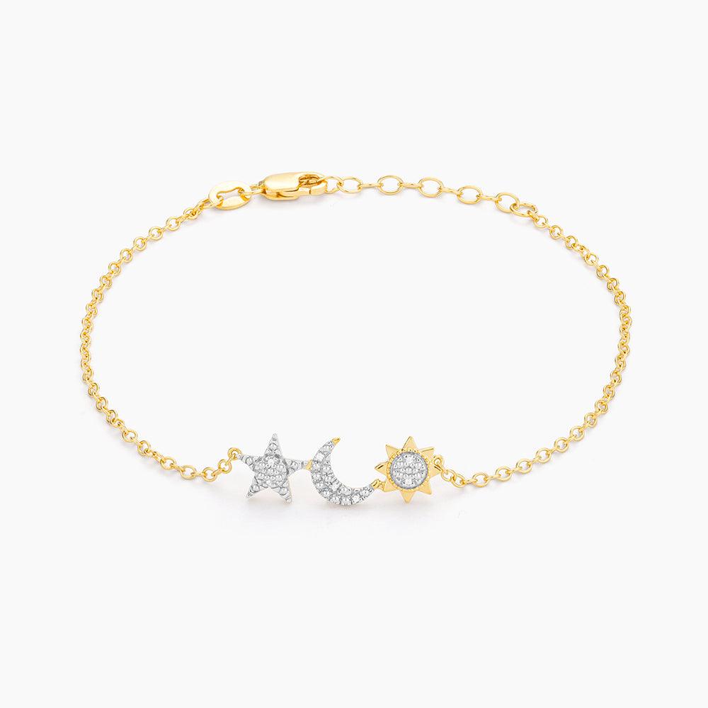 Star, Moon, & Sun Chain Bracelet