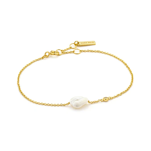 Gold Pearl Bracelet