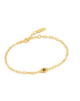 Gold Lapis Evil Eye Bracelet