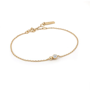 Gold Orb Sparkle Chain Bracelet