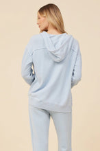 Load image into Gallery viewer, Blue Rain Washed Terry Zip Hoodie
