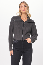 Load image into Gallery viewer, Gravel Two Way Zip Up Sweater