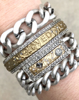 Vintage Silver Zeus Double Wrap Bracelet