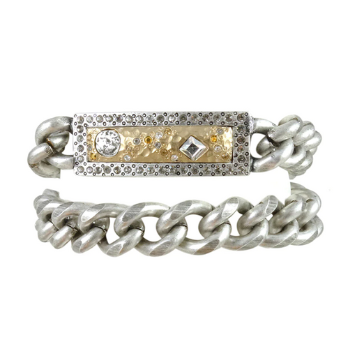 Vintage Silver Zeus Double Wrap Bracelet