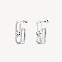 Load image into Gallery viewer, Emphasis Crystal Lobe Earrings