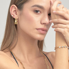 Load image into Gallery viewer, Emphasis Crystal Lobe Earrings - Gold
