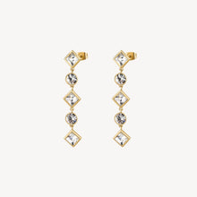 Load image into Gallery viewer, Emphasis Dangle Crystal Earrings - Gold