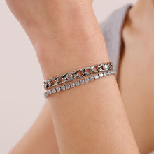Load image into Gallery viewer, Double Chain Tennis Bracelet