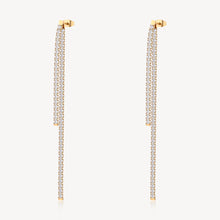Load image into Gallery viewer, Desideri CZ Dangle Earrings - Gold