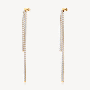 Desideri CZ Dangle Earrings - Gold