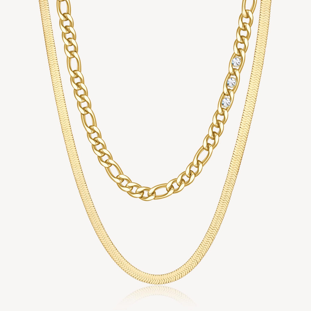 Symphonia Double Strand Necklace - Gold