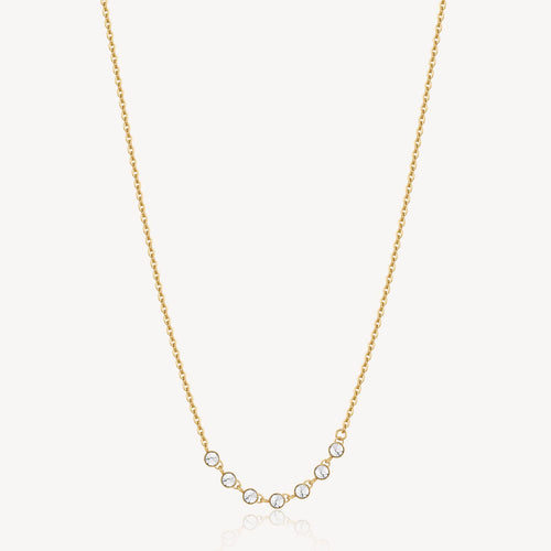 Symphonia Small Crystals Necklace - Gold
