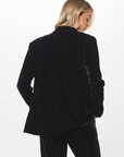 Black Oversized Velvet Blazer