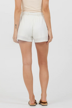 Load image into Gallery viewer, White Cotton High Waist Shorts