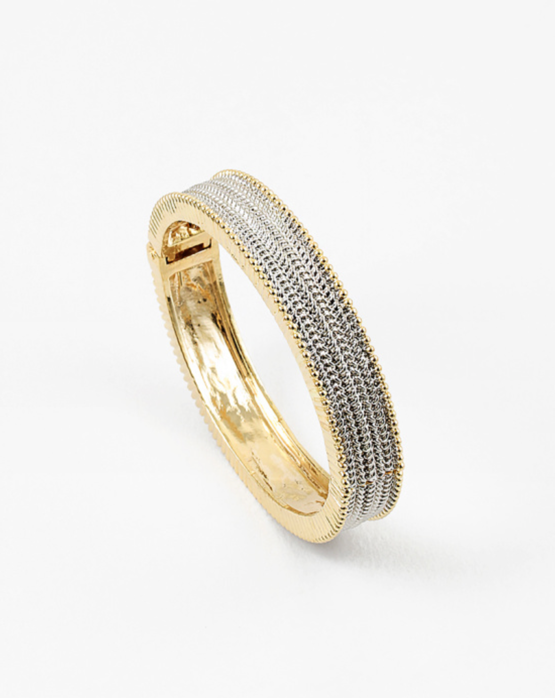 Two Toned Hinged Bangle