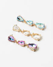 Load image into Gallery viewer, Three Tier Crystal Teardrop Earrings