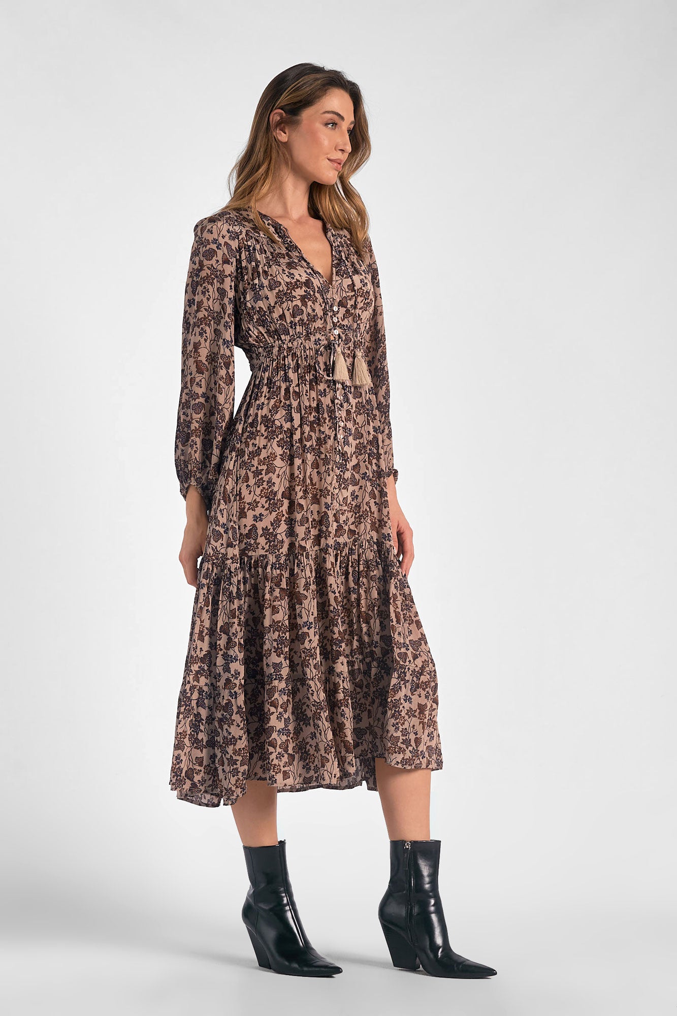 Napa Neutral Print Maxi Dress