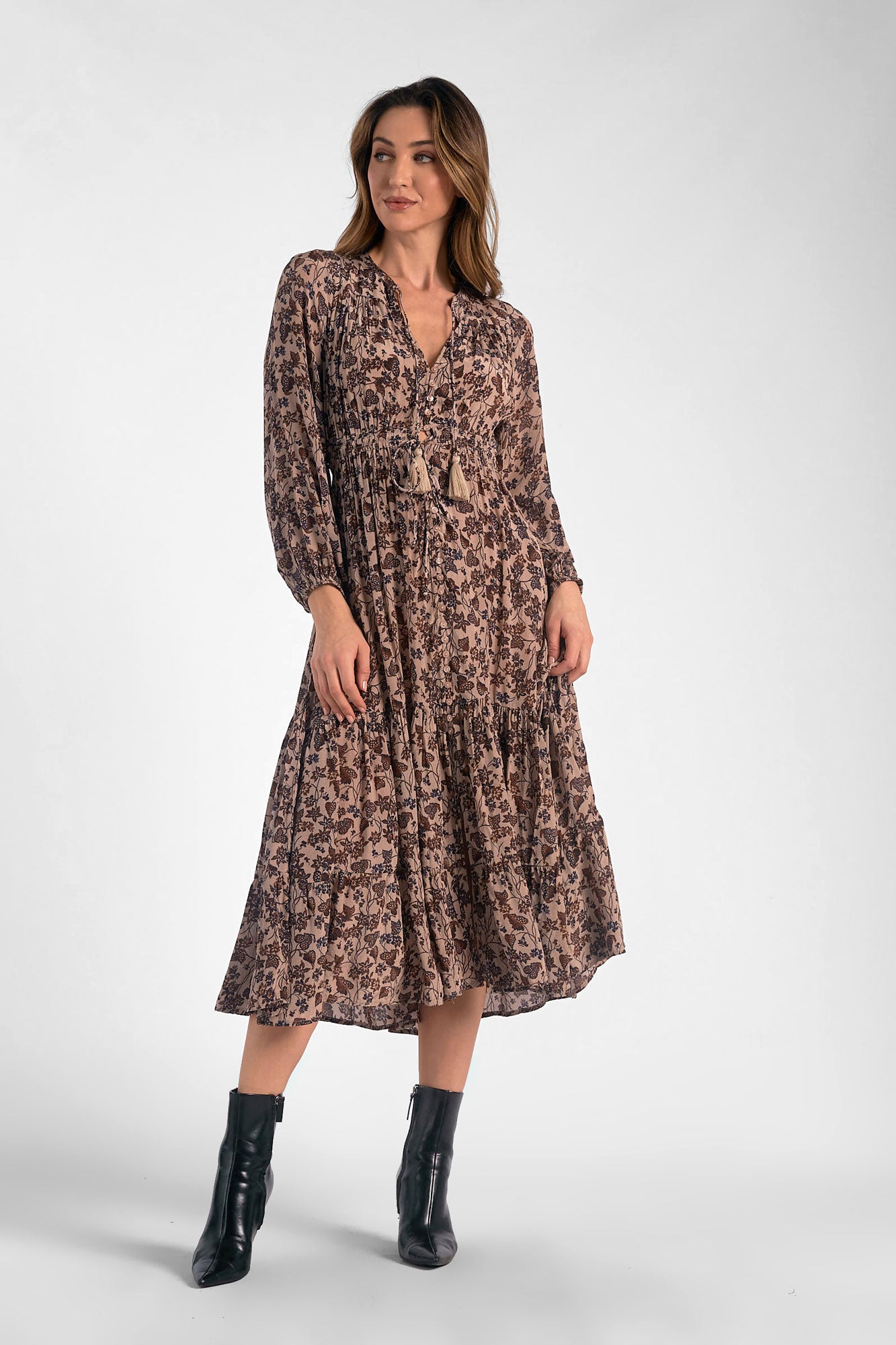 Napa Neutral Print Maxi Dress