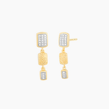 Load image into Gallery viewer, 3 Step Rectangle Earrings