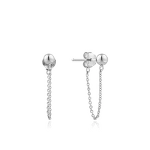 Cargar imagen en el visor de la galería, Silver Modern Chain Stud Earrings